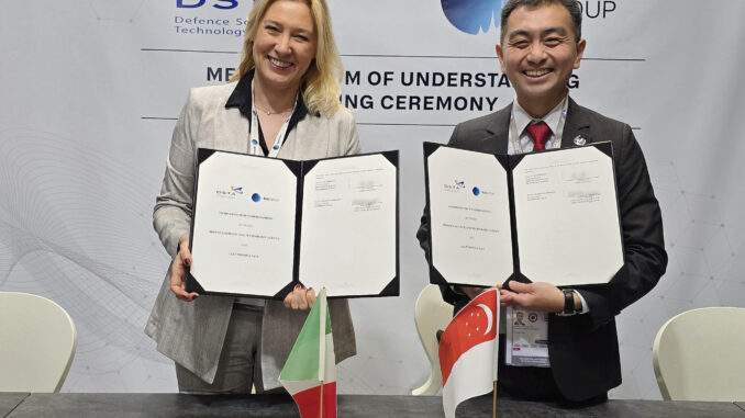 سنغافورة وإيطاليا تعززان التعاون في تقنيات العمليات الكهرومغناطيسية عبر مذكرة تفاهم جديدة