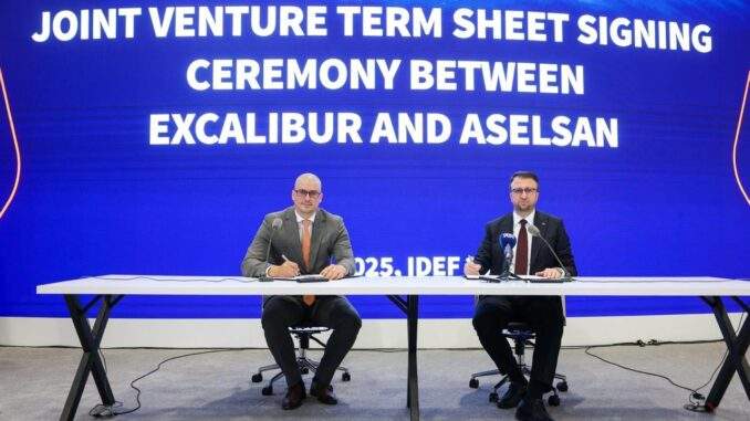 “أسيلسان” و”إكسكاليبور إنترناشونال” توقّعان اتفاقية تعاون استراتيجي خلال معرض IDEF 2025