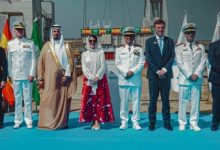 القوات البحرية السعودية تحتفي بترسية سفينة “المدينة” في حوض بناء السفن التابع لشركة “نافانتيا” الإسبانية