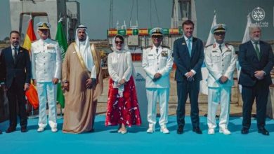 القوات البحرية السعودية تحتفي بترسية سفينة “المدينة” في حوض بناء السفن التابع لشركة “نافانتيا” الإسبانية