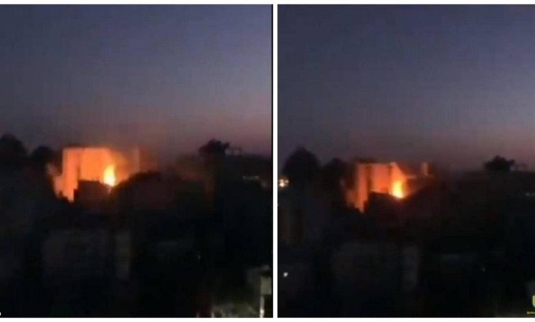 فيديو: إسرائيل تقصف برجا سكنيا في غزة