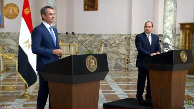 مصر واليونان على توافق بشأن ليبيا.. والسيسي يتحدث عن موضوع سد النهضة