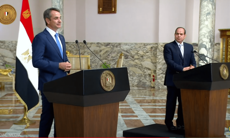 مصر واليونان على توافق بشأن ليبيا.. والسيسي يتحدث عن موضوع سد النهضة