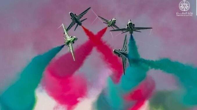 فريق الصقور السعودية يفتتح المعرض الجوي العالمي RIAT 2023 في بريطانيا