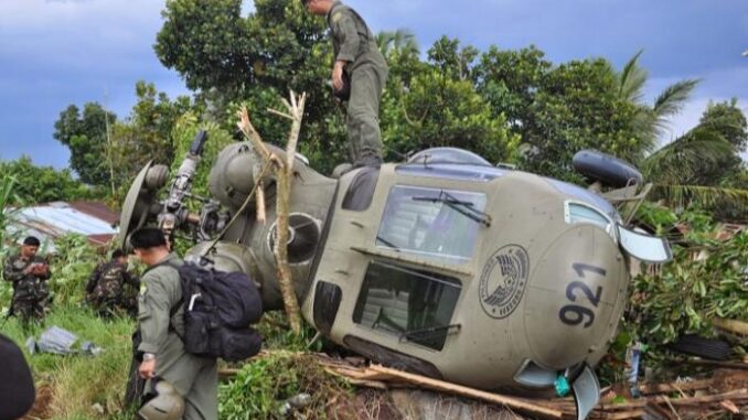 4 قتلى في تحطم مروحية عسكرية في الفيليبين