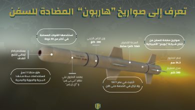 إنفوجرافيك: تعرف إلى صواريخ “هاربون” المضادة للسفن