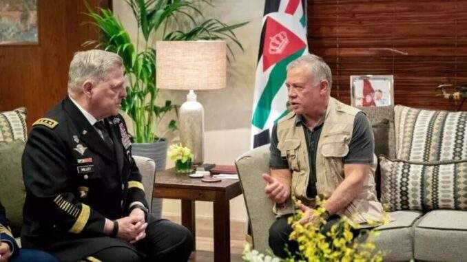 عاهل الأردن ورئيس أركان الجيش الأمريكي يبحثان التعاون الدفاعي
