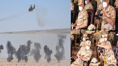 وزير الدفاع المصري يشهد المرحلة الرئيسية للمناورة “رعد – 5” بالذخيرة الحية (فيديو)