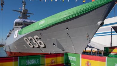 البحرية السعودية تعوم آخر سفن مشروع السروات بمملكة أسبانيا (صور)