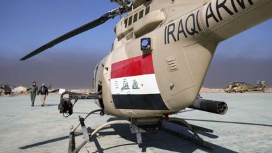 تحطم مروحية عسكرية وإصابة اثنين من طاقمها جنوبي العراق (صور)