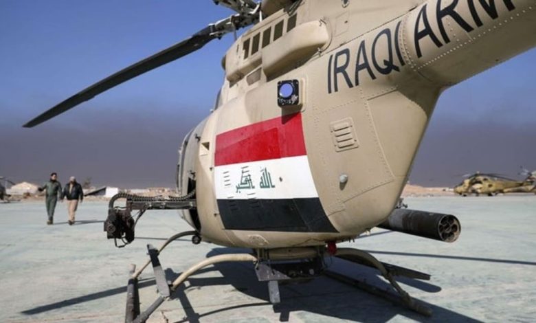 تحطم مروحية عسكرية وإصابة اثنين من طاقمها جنوبي العراق (صور)