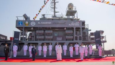 نهيان بن زايد يدشن سفينة “السعديات” الإماراتية متعددة المهام