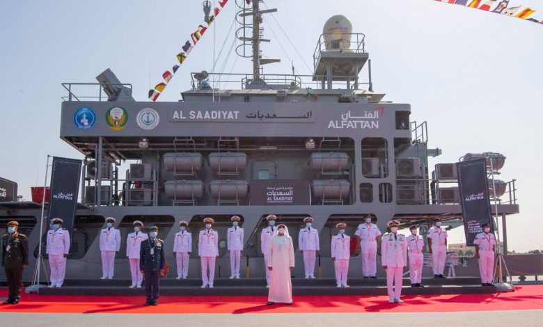 نهيان بن زايد يدشن سفينة “السعديات” الإماراتية متعددة المهام