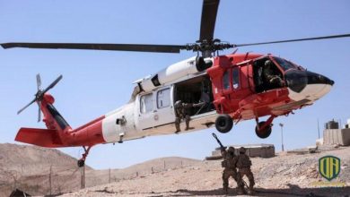 تحطم طائرة مروحية أمريكية من طراز بلاك هوك في مصر