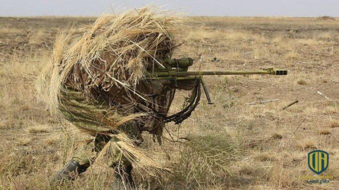 إصابة رتل من المدرعات من بنادق القنص