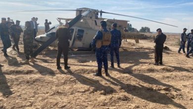 سقوط مروحية عراقية شمال بغداد بسبب خلل فني
