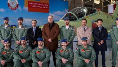 خالد العطية يحضر تحليق أول رحلة لطائرات “التايفون” القطرية في بريطانيا (صور)