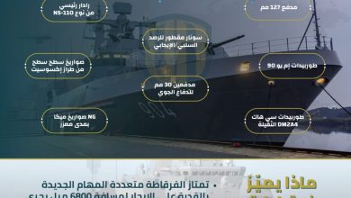 إنفوجرافيك: تسليح فرقاطة “العزيز” المصرية