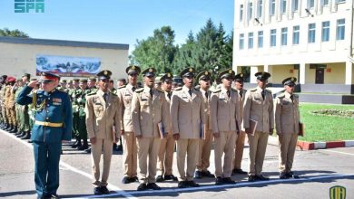 قائد كلية الملك عبدالعزيز الحربية يحضر حفل تخريج طلبة القوات البرية السعودية المبتعثين بروسيا