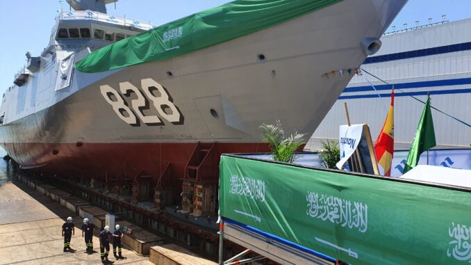 تعويم أولى السفن الخمس القتالية التابعة للقوات البحرية السعودية بالشراكة مع “نافانتيا” الإسبانية