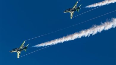 بالصور: “الصقور السعودية” تصل الى الإمارات للمشاركة في عروض جوية