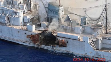 صاروخ “براهموس” الأسرع من الصوت “يخلق حفرة” في سفينة تابعة للبحرية الهندية (فيديو)