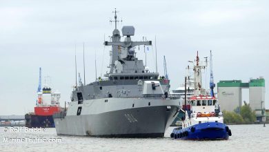 صور جديدة تُظهر تجارب إبحار فرقاطة Meko-A200 المصرية في ألمانيا