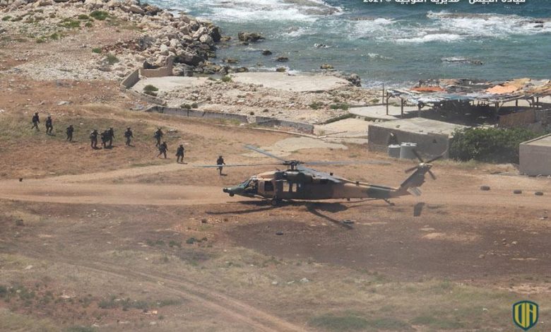 مناورات مشتركة بين البحرية الأمريكية والجيش اللبناني