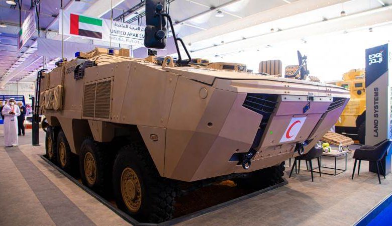 خلال فعاليات معرض الدفاع العالمي 2022 بالسعودية ايدج تعرض آلية إسعافية جديدة ومحمية تعتمد على تصميم آليات ربدان 8X8