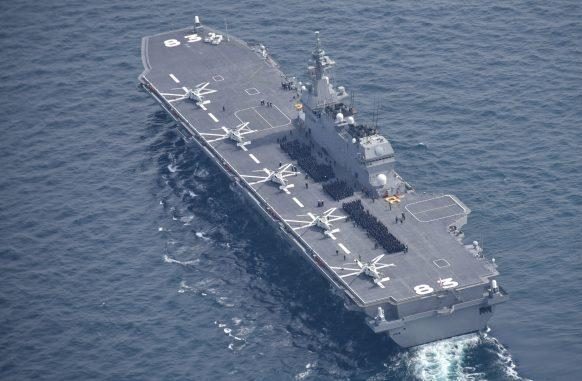 اليابان تختبر حاملات مروحياتها مع مقاتلات “إف-35”