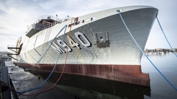 “نافال غروب” تطلق أول سفينة لمكافحة الألغام البحرية كجزء من برنامج rMCM البلجيكي الهولندي