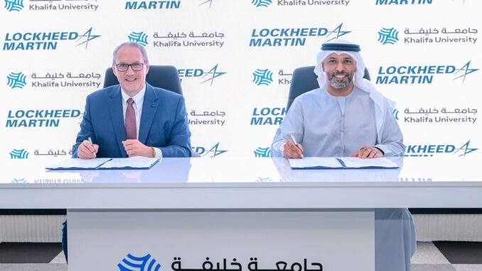 جامعة خليفة وشركة “لوكهيد مارتن” توقعان مذكرة تفاهم لتعزيز التعاون في مجالات الطيران والدفاع
