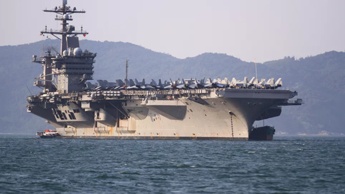 بالفيديو: الجيش الإيراني يتدرب على ضرب “حاملة طائرات أمريكية”