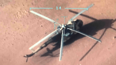 مقاتلو حكومة الوفاق الليبية إستول على مروحية من طراز MI-17 بالقرب من سرت