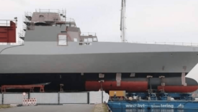 الصورة الأولى لفرقاطة البحرية المصرية من طراز MEKO-A200 الألمانية