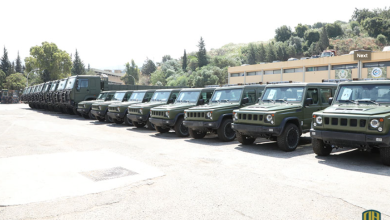 الجيش اللبناني يتسلّم آليات عسكرية مقدمة من الصين (فيديو)