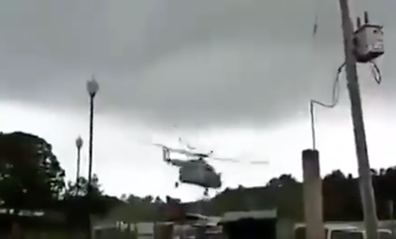 فيديو.. تحطم مروحية تقل 20 شخصا على الأقل أثناء محاولتها الهبوط