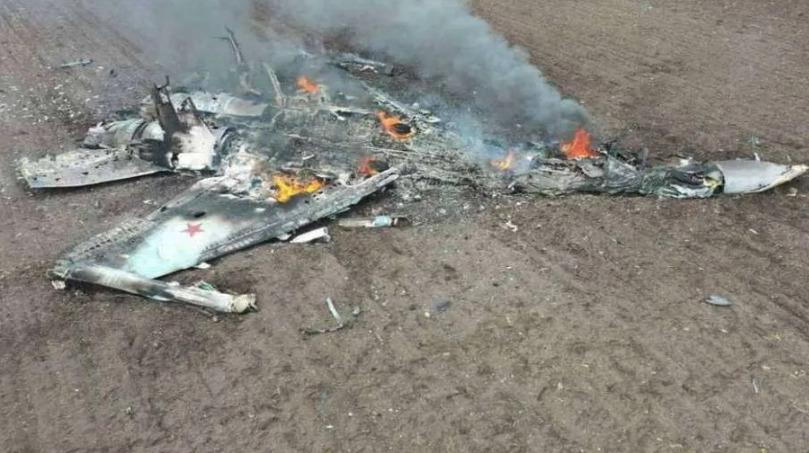 مقاتلة "سو-35" مدمرة في أوكرانيا