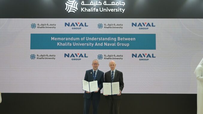 “نافال جروب” وجامعة خليفة تتعاونان في المجالات البحثية المبتكرة لدعم القطاع الصناعي البحري في الدولة