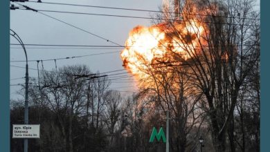 بالفيديو: لحظة قصف برج بث تلفزيوني في كييف