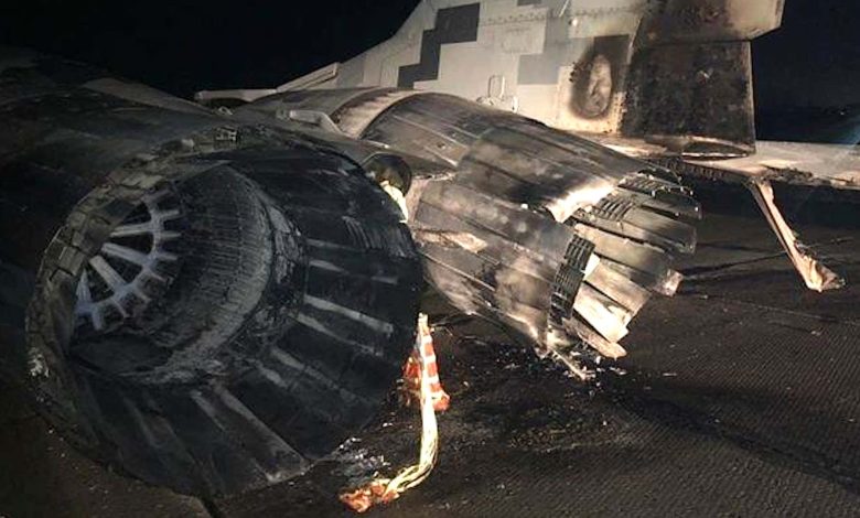 ضابط مخمور يصدم مقاتلة أوكرانية من طراز “ميغ-29”