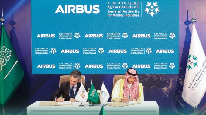 الرياض تبرم اتفاقاً استراتيجياً مع “إيرباص” لرسم خارطة طريق صناعية عسكرية تُحول المملكة إلى مصنع إقليمي